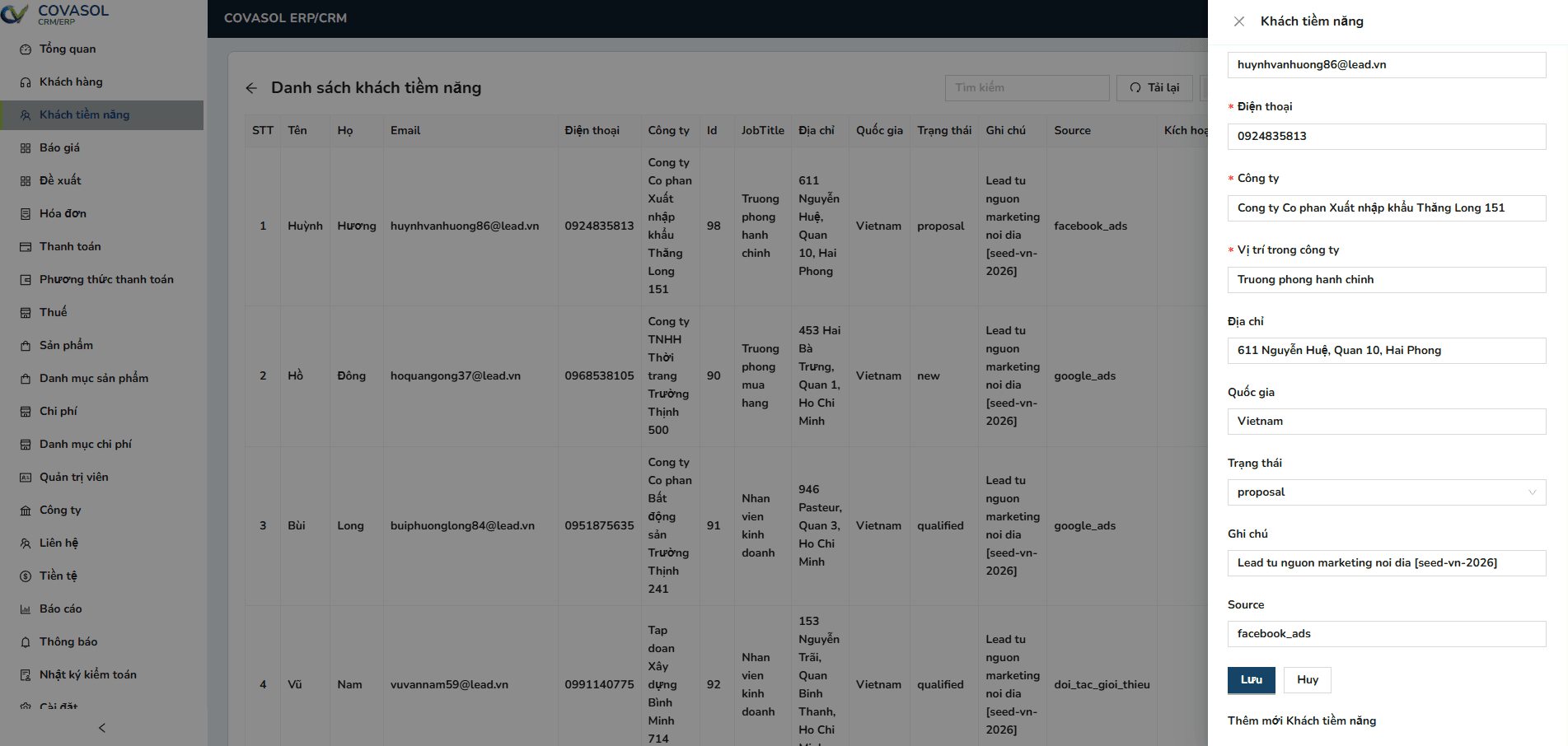 COVASOL MiniERP/CRM | Enterprise Resource Planning - Screenshot 5